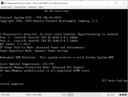 Testserver HP DL380p Gen8